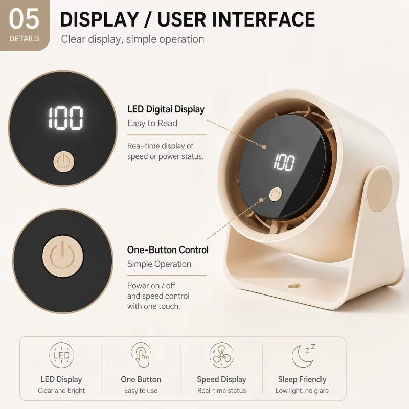 LED digital display and one-button control
