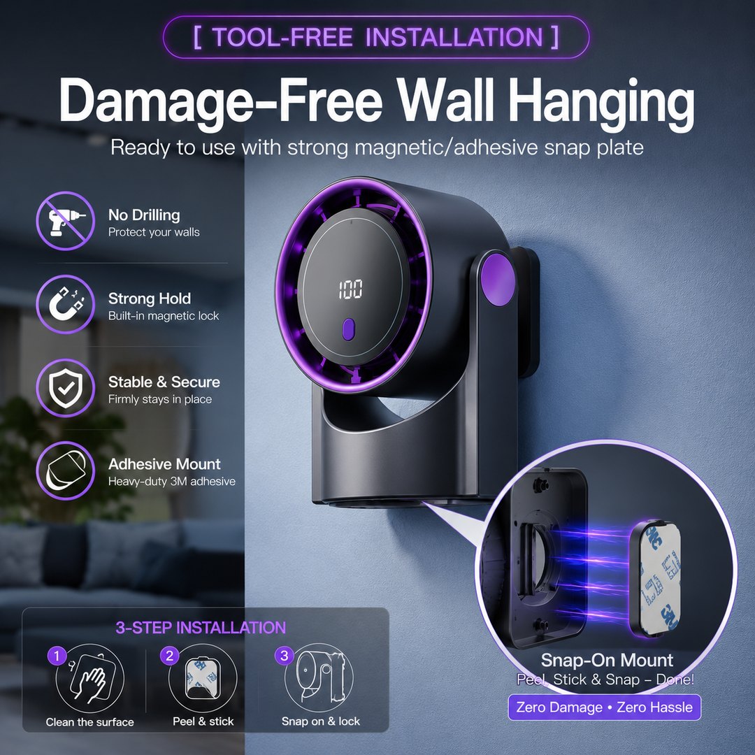 Tool-free wall hanging